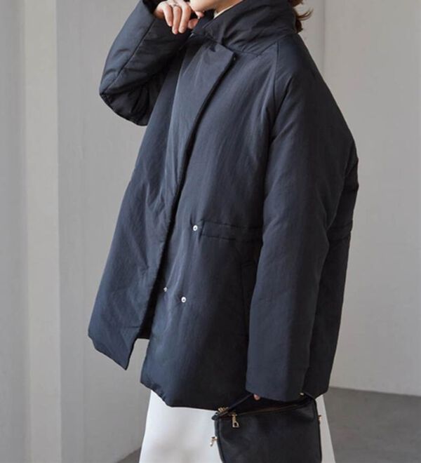 RANAN（ラナン）の「テーラードカラー中わたジャケット（ハーフコート）」｜詳細画像