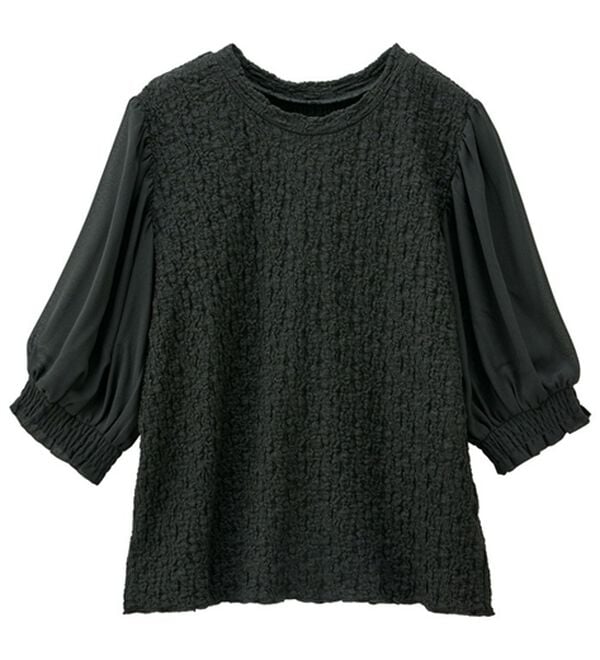 RANAN（ラナン）の「ボリューム袖ぽこぽこＴシャツ（カットソー）」｜詳細画像