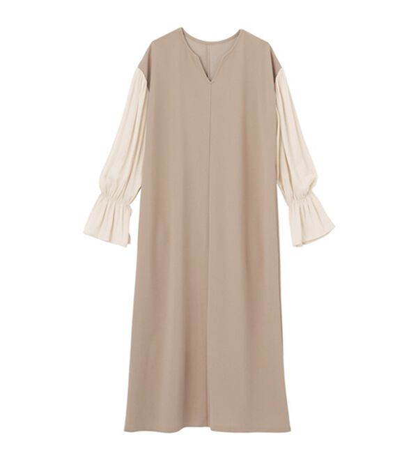 GeeRA（ジーラ）の「ブラウスレイヤード風ドッキングワンピース（カットソーワンピース）」｜詳細画像