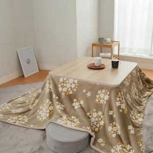 「ふわふわこたつ中掛け毛布（こたつ布団）」｜フラワーグレージュ