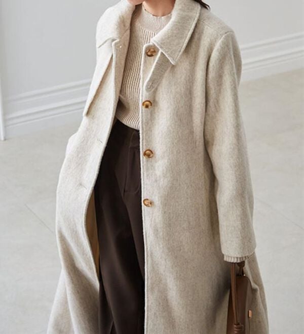 RANAN（ラナン）の「2WAYフレアーステンカラーシャギーコート（ロングコート）」｜詳細画像