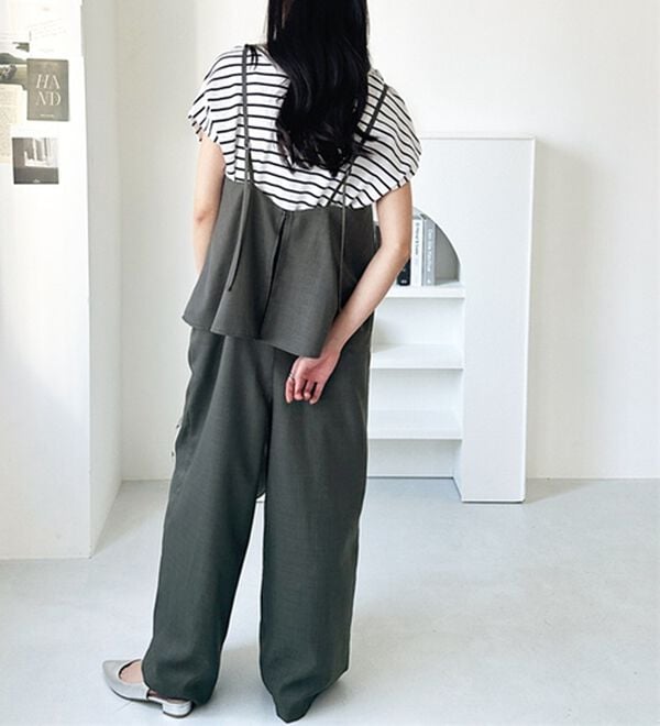 GeeRA（ジーラ）の「セットアップ風キャミソールサロペット（オールインワン）」｜詳細画像