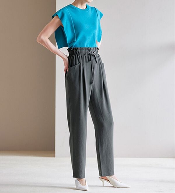 RANAN（ラナン）の「リラックスタックテーパードパンツ（フルレングスパンツ）」｜詳細画像