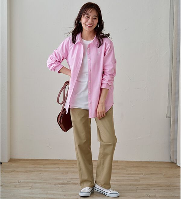 BELLUNA（ベルーナ）の「【ＰＯＬＯ　ＢＣＳ】オックス素材刺しゅうシャツ（シャツ）」｜詳細画像