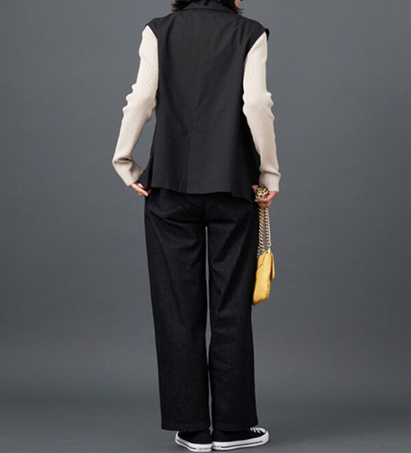 BELLUNA（ベルーナ）の「シアー素材ポケット付テーラードジレ（ジレ）」｜詳細画像