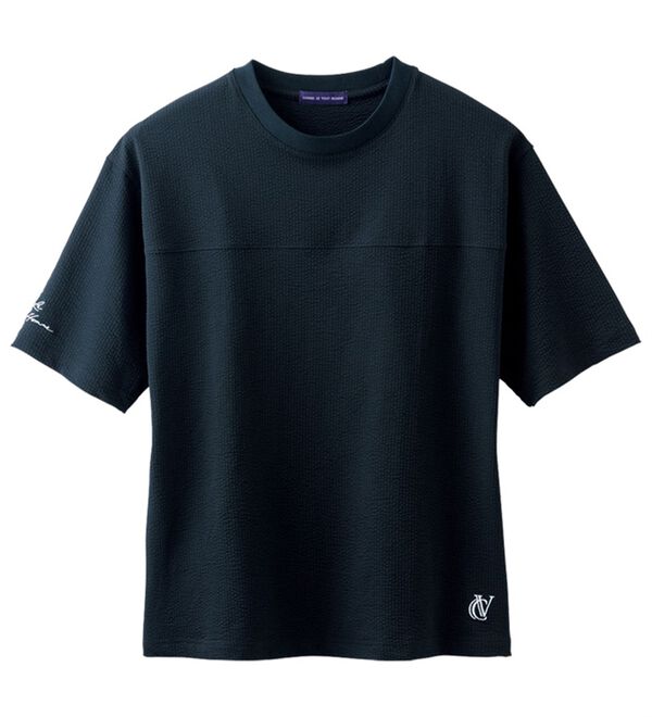 「＜コムルヴァン・オム＞ゆったりサッカー素材Ｔシャツ（メンズＴシャツ）」｜詳細画像