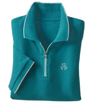 BELLUNA（ベルーナ）の「配色デザイン刺しゅうポロシャツ（ポロシャツ）」｜詳細画像