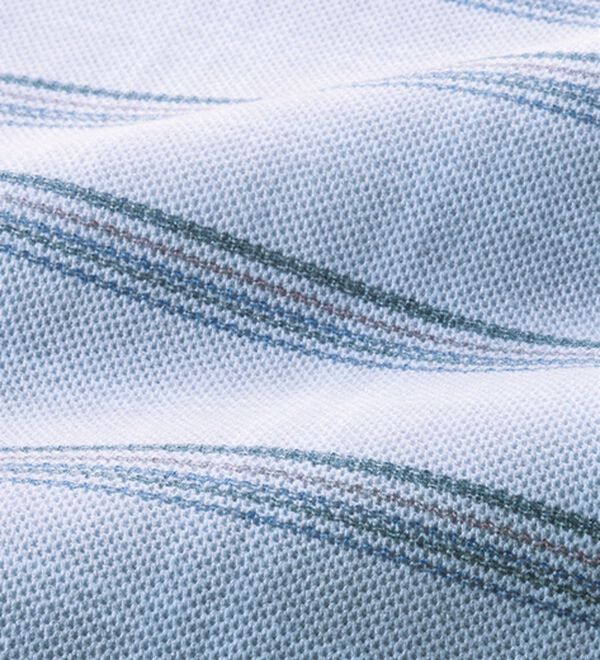 「＜ダンロップ・リファインド＞吸汗速乾チェック柄７分袖ポロシャツ（メンズポロシャツ）」｜詳細画像