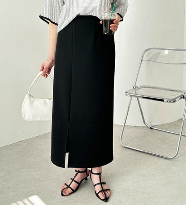 GeeRA（ジーラ）の「楽ちん！滑らか美ラインダンボールナロースカート（ロングスカート）」｜詳細画像