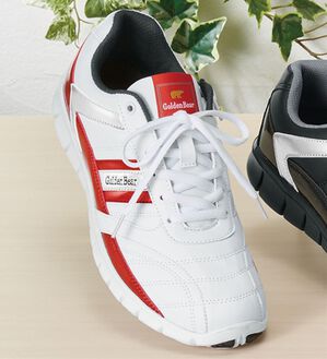 「＜ゴールデンベア＞軽量設計カジュアルスニーカー（メンズスニーカー）」｜スニーカーレッド