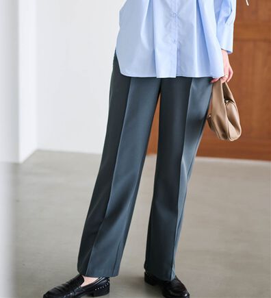 RANAN（ラナン）の「裏起毛美脚シルエットピンタックワイドパンツ（フルレングスパンツ）」