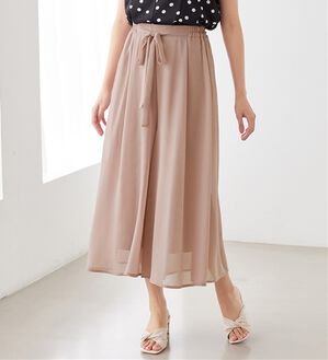 alotta（アロッタ）の「ふんわりシフォンワイドパンツ（ワイドパンツ・ガウチョ）」｜ピンク