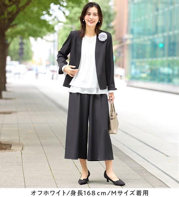 Viola e Viola（ヴィオラ エ ヴィオラ）の「裾フレア裏地付きシフォンブラウス（ブラウス）」｜詳細画像