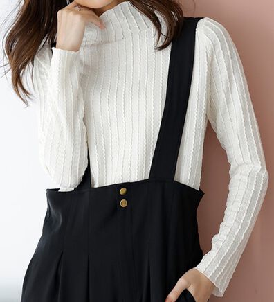 RANAN（ラナン）の「ハイネックジャカードメローカットソー（カットソー）」