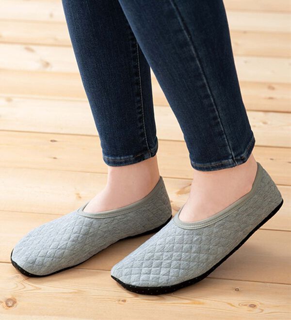 LAVIENNE（ラヴィエンヌ）の「【３足組】脱げにくくて便利なキルトソックス（靴下・ストッキング）」｜詳細画像