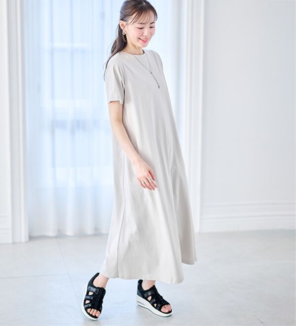 RANAN（ラナン）の「【5つの機能付】ひんやりポケット付マキシワンピース（その他ワンピース）」｜詳細画像