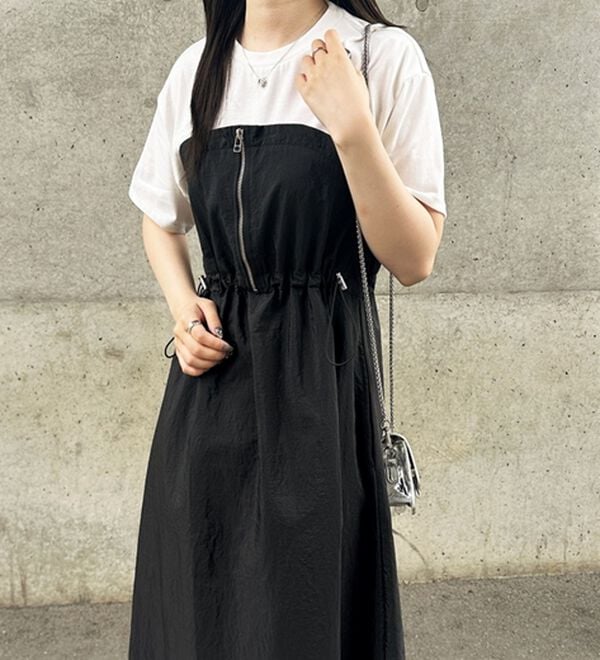 GeeRA（ジーラ）の「ハーフジップビスチェドッキングワンピース（その他ワンピース）」｜詳細画像