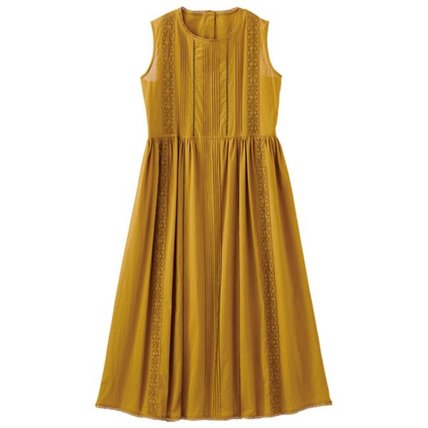 BELLUNA（ベルーナ）の「綿１００％ピンタック使いワンピース（ペチワンピ付）（その他ワンピース）」｜詳細画像