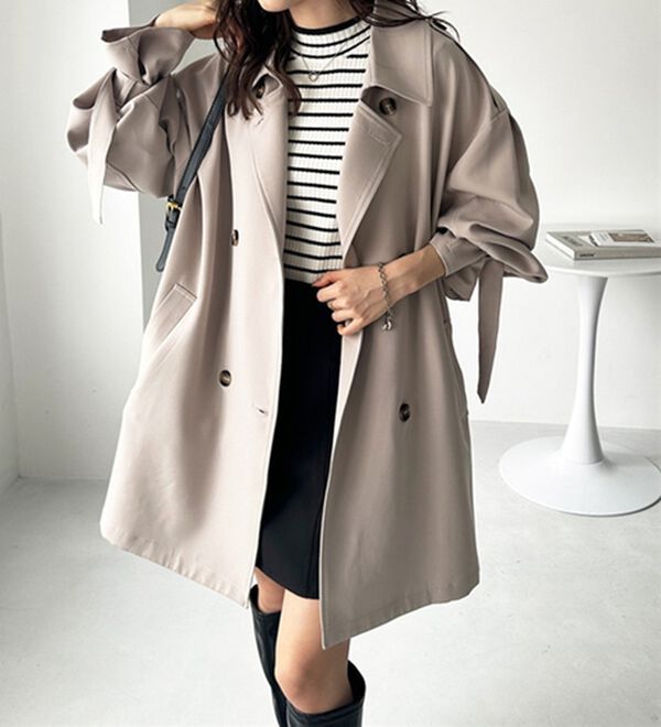 GeeRA（ジーラ）の「ミディ丈Ａライントレンチコート（ハーフコート）」｜詳細画像