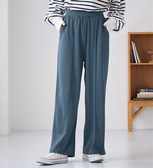 Viola e Viola（ヴィオラ エ ヴィオラ）の「楽ちんキレイ美脚ストレートパンツ（フルレングスパンツ）」｜ブルー