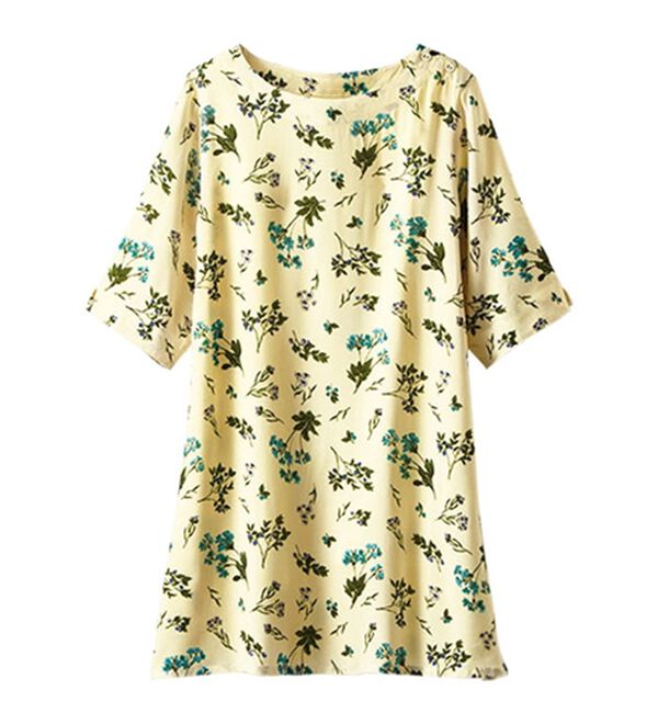 BELLUNA（ベルーナ）の「レーヨンプリント肩ボタン使いチュニック（チュニック）」｜詳細画像