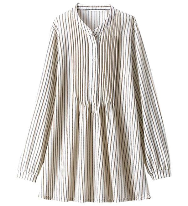 BELLUNA（ベルーナ）の「シワが目立ちにくい！ピンタック使いシャツチュニック（チュニック）」｜詳細画像