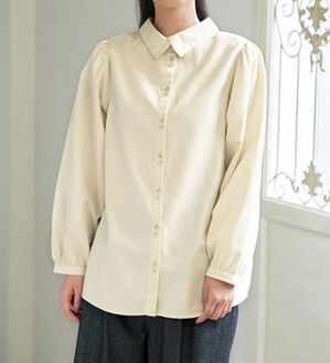 BELLUNA（ベルーナ）の「綿１００％万能ブラウス（ブラウス）」｜きなり