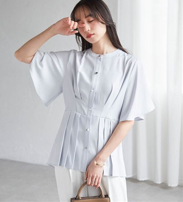 RANAN（ラナン）の「ウエストタックフレアブラウス（ブラウス）」｜詳細画像