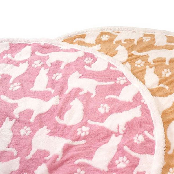 可愛い猫柄のラウンドブランケット - ベルーナ【公式】