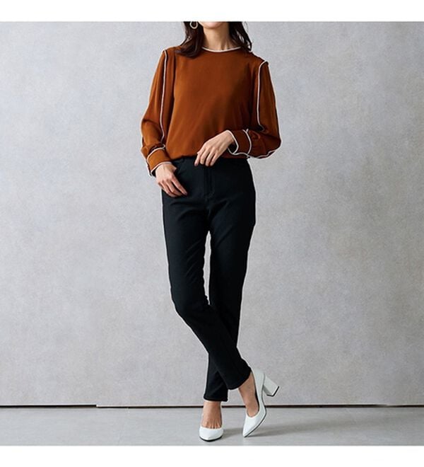 RANAN（ラナン）の「＋１０度素材！蓄熱保温裏起毛ストレッチスリムパンツ（フルレングスパンツ）」｜詳細画像