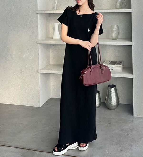 GeeRA（ジーラ）の「【ＵＳ．ＰＯＬＯ．ＡＳＳＮ】アシメネックリブカットソーワンピース（その他ワンピース）」｜詳細画像