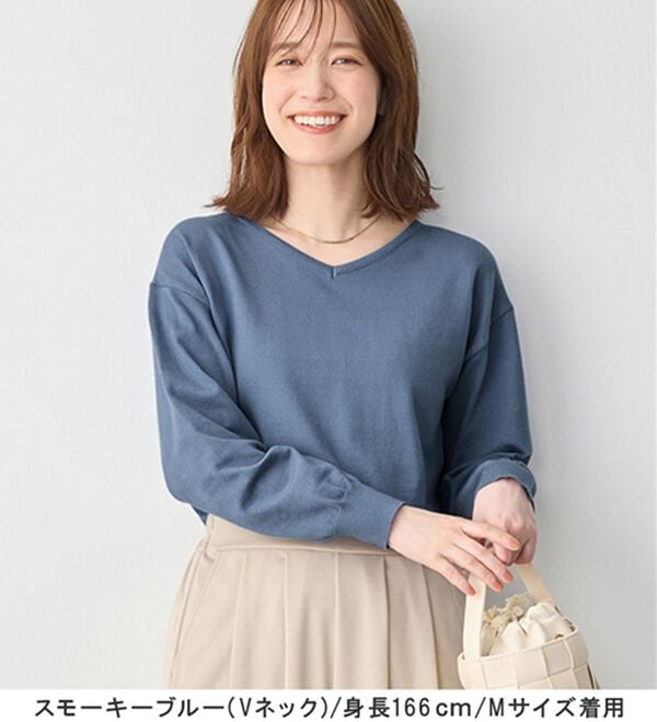 Viola e Viola（ヴィオラ エ ヴィオラ）の「＜選べる衿＞もちもち　ゆるシンプルニット（ニット・セーター）」｜詳細画像