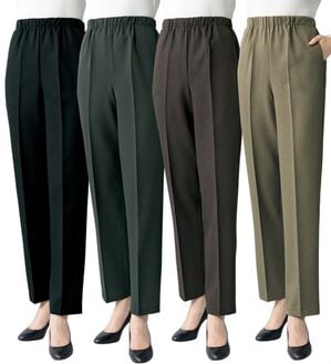 ルフラン（ルフラン）の「【４本組】日本製お手入れラク！暖かパンツ（フルレングスパンツ）」｜詳細画像