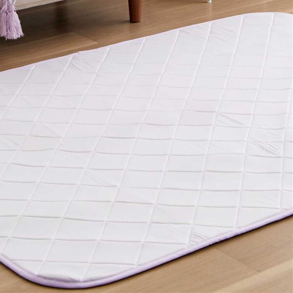 iellio（イエリオ）の「もちもちひんやり冷感低反発ラグ＜カーペット・接触冷感・防ダニ・裏面滑りにくい加工付＞（ラグ）」｜ペールラベンダー