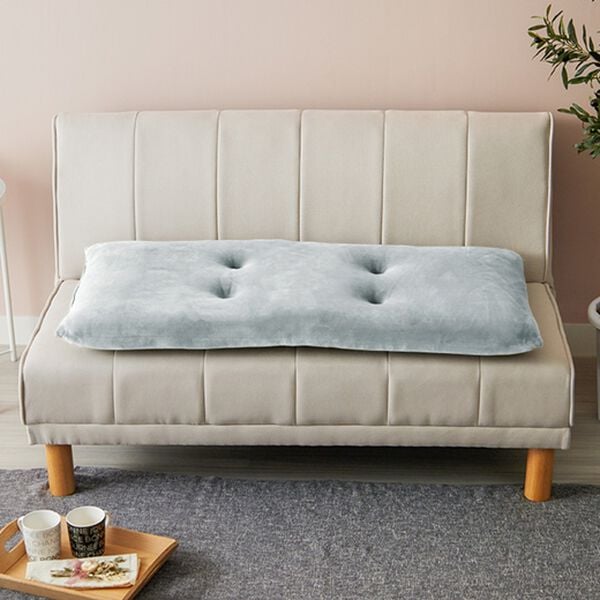 iellio（イエリオ）の「とろけるマイクロソファパッド＜抗菌防臭機能付・ソファーパッド・２人掛け・３人掛け・クッション・長座布団＞（ソファパッド）」｜ブルーグレー