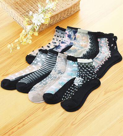 「【１０足組】柄おまかせシースルーソックス（靴下・ストッキング）」