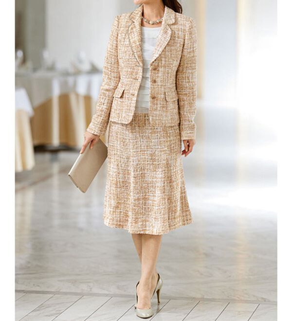 BELLUNA（ベルーナ）の「ファンシーツイードスカートセットアップ（その他スーツ）」｜詳細画像