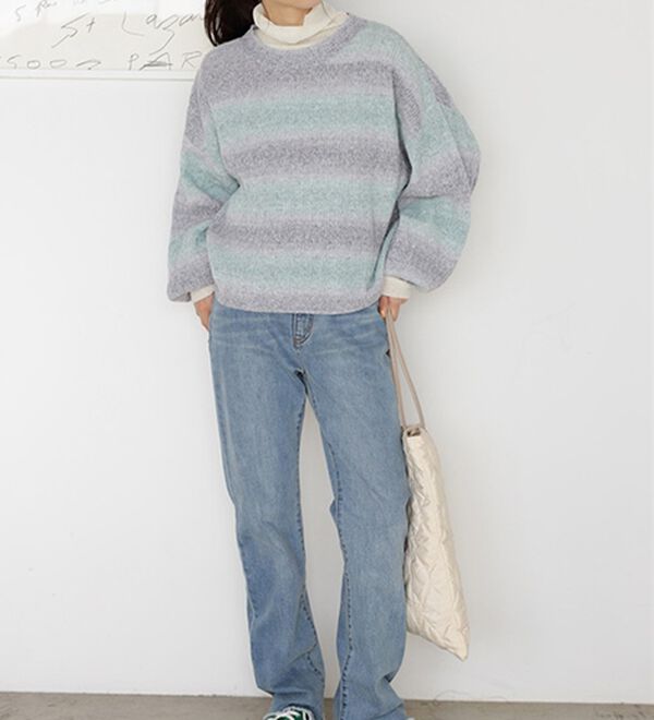 GeeRA（ジーラ）の「グラデーションニットプルオーバー（ニット・セーター）」｜詳細画像