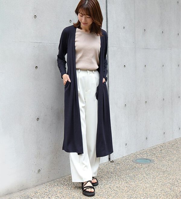 Pierrot（ピエロ）の「【Ｍ～３Ｌ】【選べる２丈】接触冷感トッパーカーディガン（その他カーディガン）」｜詳細画像