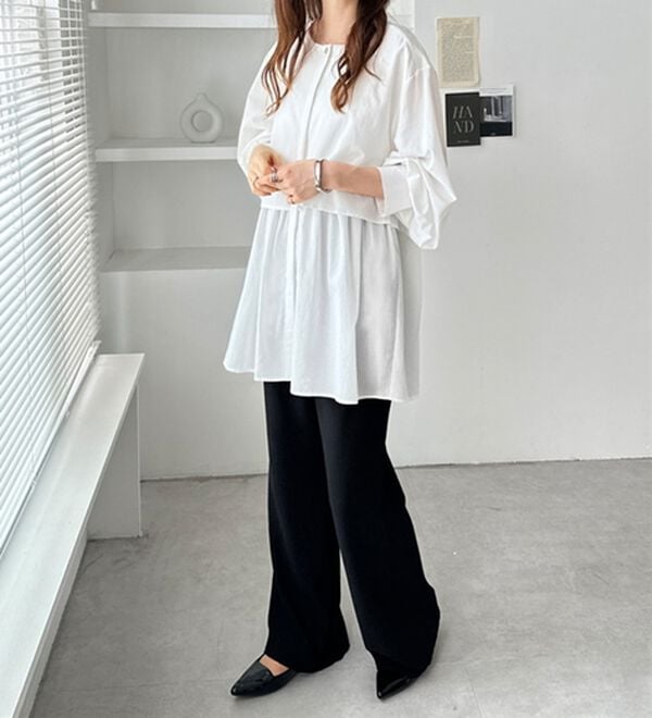 GeeRA（ジーラ）の「羽織にもなる！ペプラムシャツチュニック（チュニック）」｜詳細画像