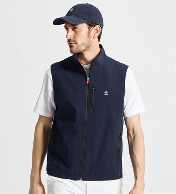 「＜マンシングウェア＞ソロテックスユーティリティベスト（メンズベスト）」｜ネイビー