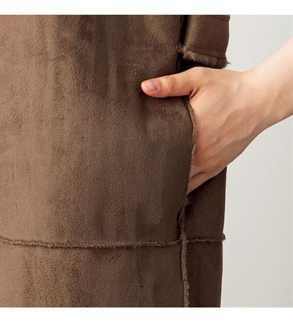 VINNO（ヴィノ）の「マルチウェイフェイクムートンファーコート（ロングコート）」｜詳細画像