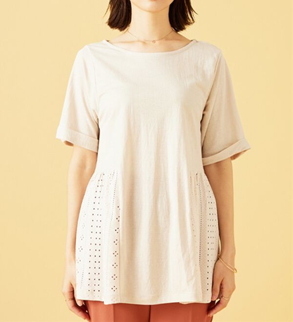 BELLUNA（ベルーナ）の「ヒンヤリ！サイドレース切替チュニック（チュニック）」｜詳細画像