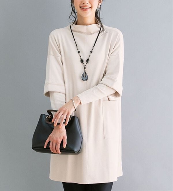 ルフラン（ルフラン）の「ほっそり見せの大人チュニック（チュニック）」｜アイボリー