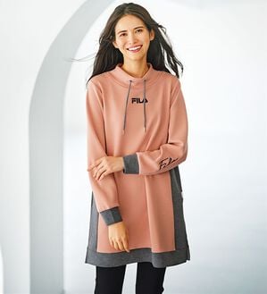 BELLUNA（ベルーナ）の「＜ＦＩＬＡ＞配色切替チュニックワンピース（チュニックワンピース）」｜ピンク