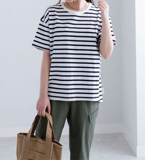 BELLUNA（ベルーナ）の「＜ｓｏｒａｆｕｋｕ＞ＵＳＡコットンプルオーバー（カットソー）」｜ネイビー/アイボリー