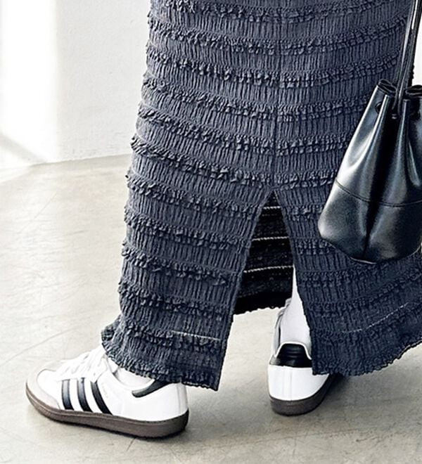 GeeRA（ジーラ）の「すっきりオシャレ見え！ジャカードレースタイトスカート（ロングスカート）」｜詳細画像