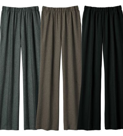 ルフラン（ルフラン）の「【３本組】日本製すっきり仕様フレアーパンツ（フルレングスパンツ）」