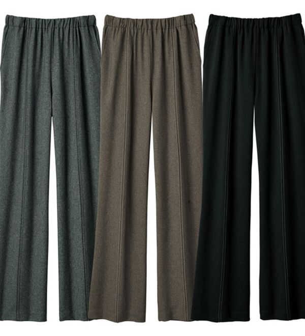 ルフラン（ルフラン）の「【３本組】日本製すっきり仕様フレアーパンツ（フルレングスパンツ）」｜詳細画像