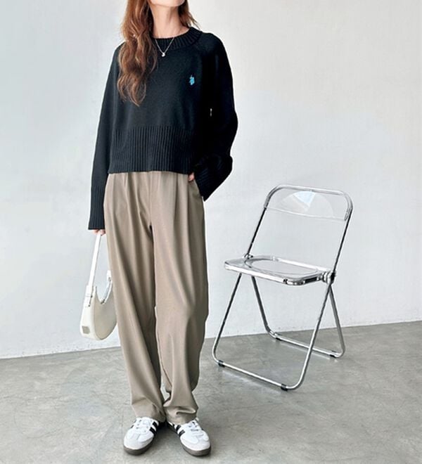 GeeRA（ジーラ）の「【再入荷】オンオフ着られる！カーブパンツ（フルレングスパンツ）」｜詳細画像